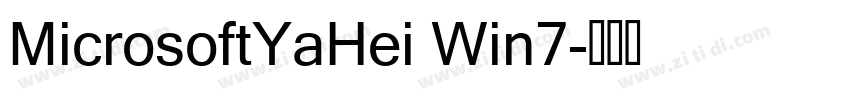 MicrosoftYaHei Win7字体转换